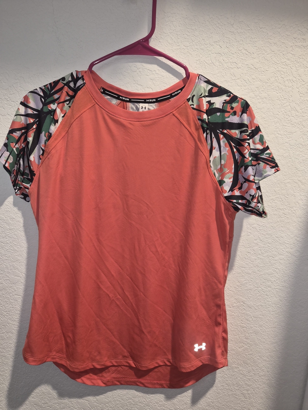 Under Armour Women's Coral Active Tee with Printed Raglan Sleeves